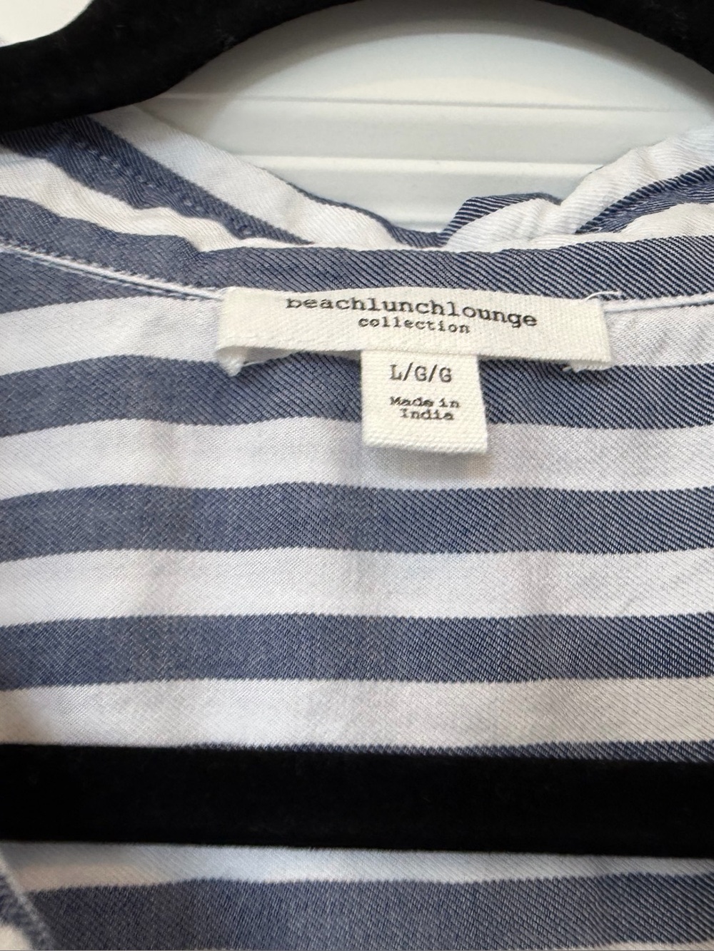 Striped Button Down Shirt - Blue & White - Picture 2 of 3